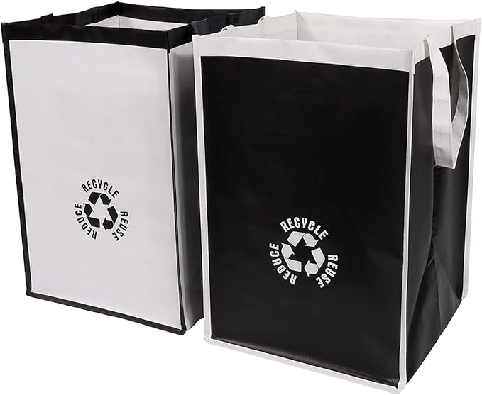 Lily queen Recycle Waste Bag for Kitchen Home Trash Sorting Bins Base Plate Waterproof Baskets Polypropylene 2 Set