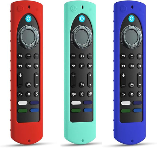 6.4 Inch Silicone Cover Compatible with Fire TV Stick 4K Max 2nd gen 2023 Remote Control,Silicone Case for Toshiba/Insignia Smart TV Remote Anti-Slip Sleeve Cover with Lanyard