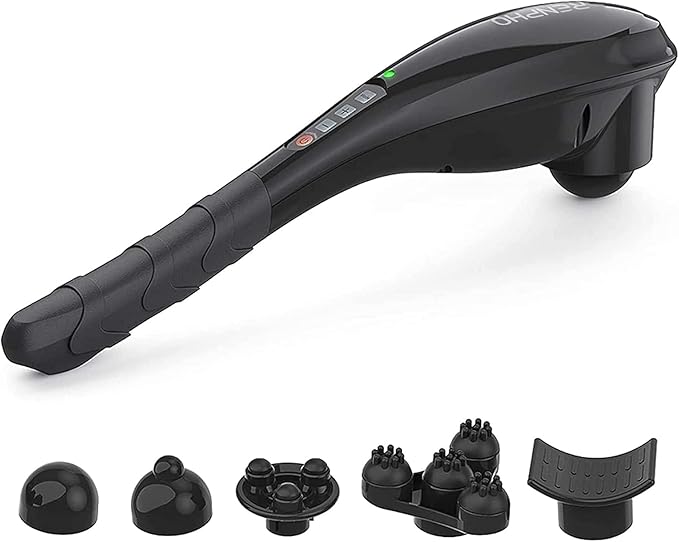 RENPHO Rechargeable Handheld Back Massager, Cordless Electric Neck Massage Tool for Shoulder, Foot, Leg, Calf, Christmas Birthday Gifts for Women and Men
