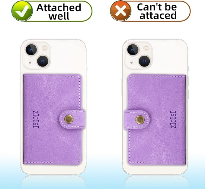 Magnetic Wallet Compatible with MagSafe with 5 Card Holders for iPhone 16/15/14 Pro Max/14 Pro/14 Plus/13/12 Series with RFID Protected,Vegan Leather,Purple
