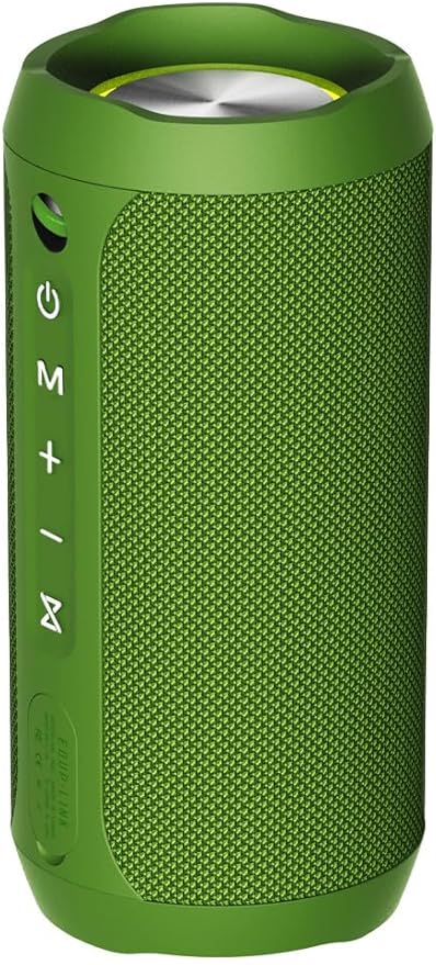 EDUPLINK Bluetooth Speaker IPX7 Waterproof Wireless Speaker with Bass 20H Playtime TWS Stereo Pairing Portable Outdoor Speakers for Beach Camping Travel Gifts for Men Women Girls Boys Teens Green