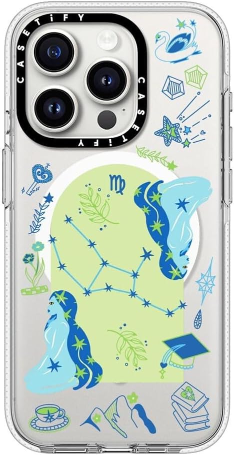 CASETiFY Clear iPhone 15 Pro Case [Not Yellowing / 6.6 ft. 3X Military Grade Drop Protection/Compatible with Magsafe] - Virgo - Clear