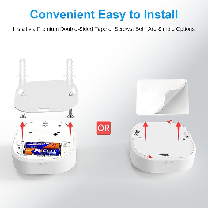 Smoke Detectors for Home,Photoelectric Wireless Fire Alarms Replaceable Battery Powered,Portable Smoke Alarm with Test/Mute Button,Attic Smoke Detector,2 Pcs(Battery Not Included)
