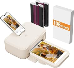 HPRT CP4100 4x6 Portable Photo Printer with 108 Sheets+2 Ribbons, Wi-Fi - Image 1