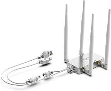VONETS VBG1200 Industrial Mini Dual Band 2.4GHz/5GHz WiFi Bridge/Router/WiFi to Ethernet Adapter/AC1200 WiFi Signal Range Extender 1 RJ45 Male (10/100Mbps) USB/DC Powered for DVR IP Camera AGV
