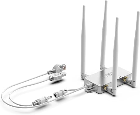 VONETS VBG1200 Industrial Mini Dual Band 2.4GHz/5GHz WiFi Bridge/Router/WiFi to Ethernet Adapter/AC1200 WiFi Signal Range Extender 1 RJ45 Male (10/100Mbps) USB/DC Powered for DVR IP Camera AGV