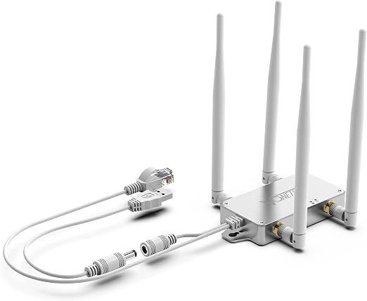 VONETS VBG1200 Industrial Mini Dual Band 2.4GHz/5GHz WiFi Bridge/Router/WiFi to Ethernet Adapter/AC1200 WiFi Signal Range Extender 1 RJ45 Male (10/100Mbps) USB/DC Powered for DVR IP Camera AGV