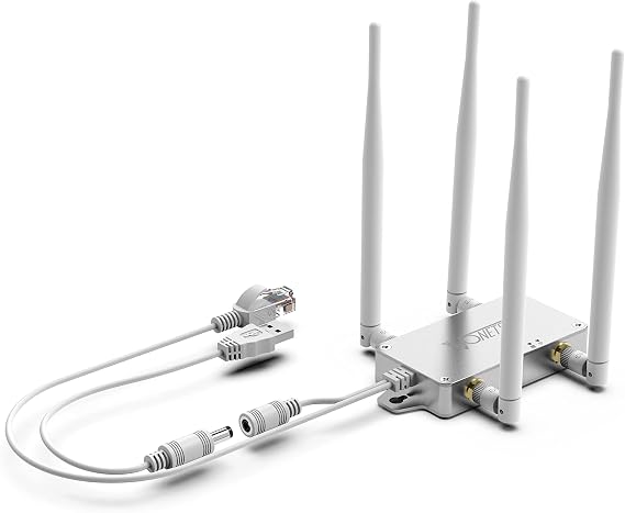 VONETS VBG1200 Industrial Mini Dual Band 2.4GHz/5GHz WiFi Bridge/Router/WiFi to Ethernet Adapter/AC1200 WiFi Signal Range Extender 1 RJ45 Male (10/100Mbps) USB/DC Powered for DVR IP Camera AGV