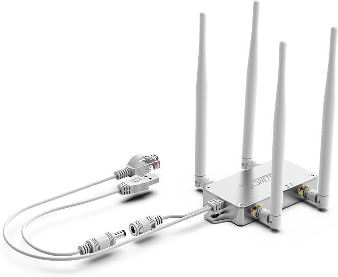 VONETS VBG1200 Industrial Mini Dual Band 2.4GHz/5GHz WiFi Bridge/Router/WiFi to Ethernet Adapter/AC1200 WiFi Signal Range Extender 1 RJ45 Male (10/100Mbps) USB/DC Powered for DVR IP Camera AGV