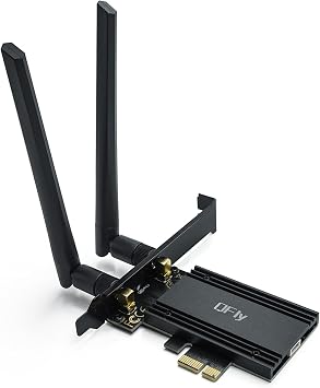 QFly PCIe WiFi 6E Card, AX210 Network Card for PC Gaming, Bluetooth 5.3