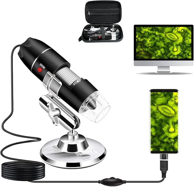 USB Digital Microscope Compatible with Android Windows Linux Mac