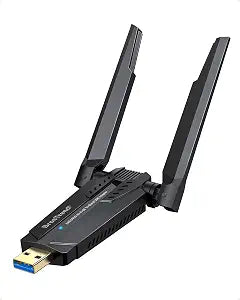 BrosTrend USB WiFi 6E Adapter AXE5400 Tri-Band, with 2X High Gain Antennas