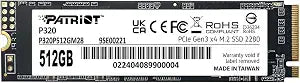 Patriot P320 512GB PCIe Gen 3x4 M.2 2280 SSD