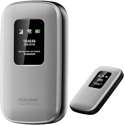 Portable Mobile Hotspot | 4G LTE WiFi 6 | Global Travel WiFi Hotspot | 180+ Countries | Up to 48 hrs of Usage time | Connect up to 16 Devices | 5000mAh Battery