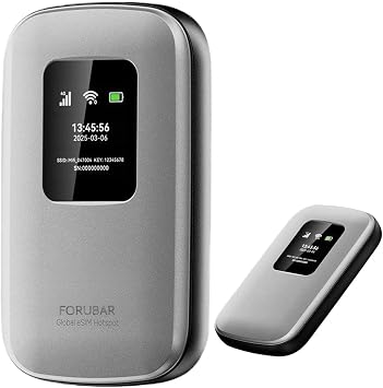 Portable Mobile Hotspot | 4G LTE WiFi 6 | Global Travel WiFi Hotspot | 180+ Countries | Up to 48 hrs of Usage time | Connect up to 16 Devices | 5000mAh Battery