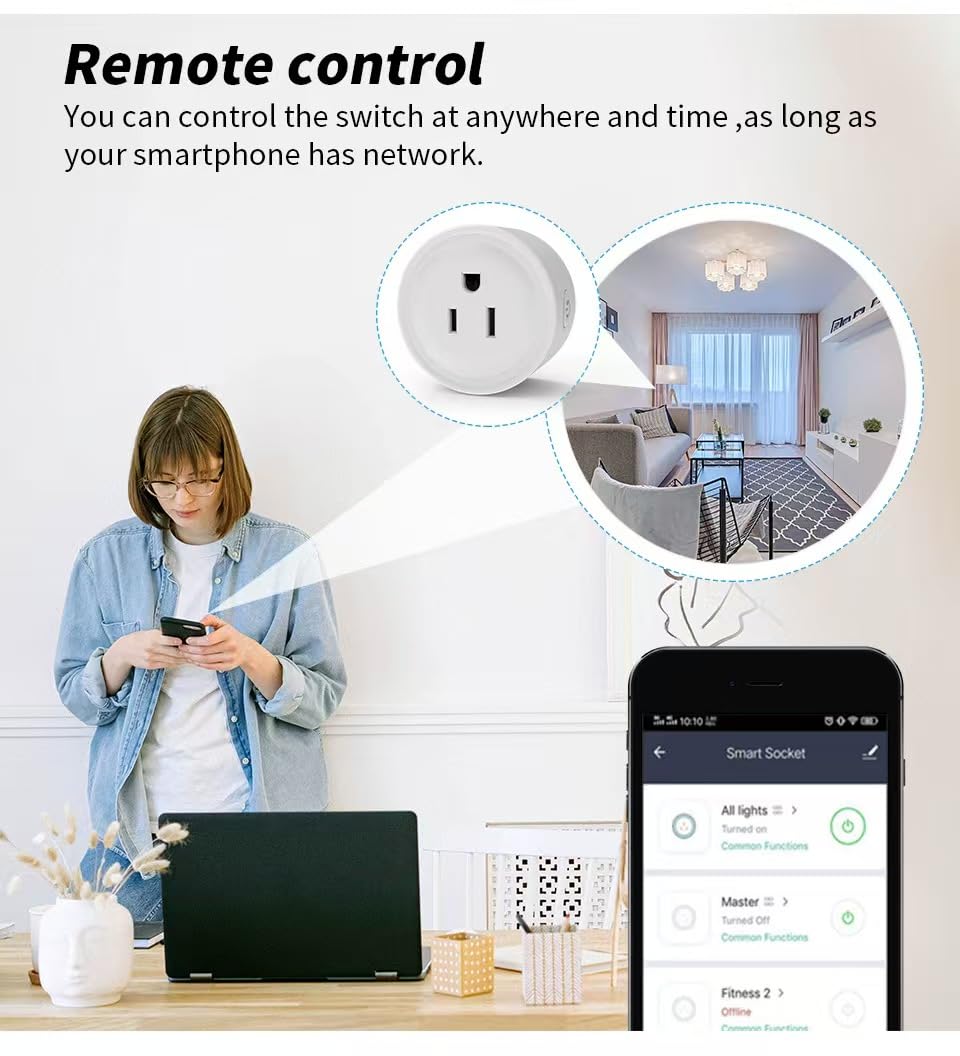 Smart WiFi Plug 4-Pack — Alexa & Google Assistant Compatible