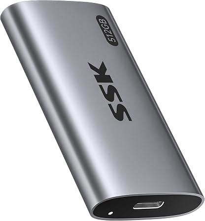 SSK 512GB Portable SSD External Hard Drive Solid State Drive Up to 550MB/s