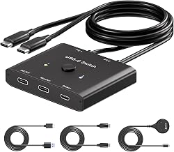 20Gbps USB C Switch, 8K USB-C Switcher 2 Laptops Share one Monitor or Dock - Image 1