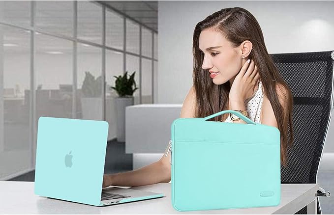 MOSISO Compatible with MacBook Air 13 inch Case M5 2026 M4 2025 M3 M2 2024-2022 A3449 A3240 A3113 A2681,Hard Shell&Sleeve Bag&Keyboard Skin&Webcam Cover&ScreenFilm for MacBook Air 13.6, Turquoise