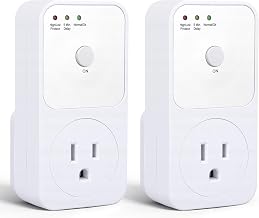 2 Pcs Outlet Surge Protector, 1800W Voltage Protector Socket with Ground & Protected Light Indicators for Refrigerator, Air Conditioner Washing Machine, US Standard 110V - Image 1