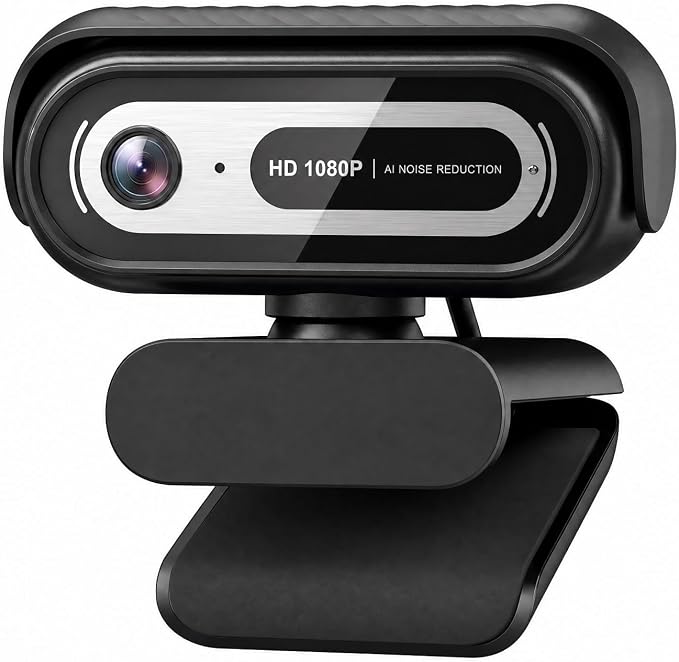 1080P Webcam for PC,90°FOV Web Camera with Noise-Canceling Microphone, USB Plug-and-Play Computer Camera, 30FPS &Privacy Cover Web Cam for Online Calling/Conferencing, Laptop/PC