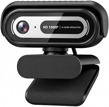 1080P Webcam for PC,90°FOV Web Camera with Noise-Canceling Microphone, USB Plug-and-Play Computer Camera, 30FPS &Privacy Cover Web Cam for Online Calling/Conferencing, Laptop/PC