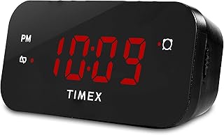 Timex Alarm Clock with Large Display, Digital Alarm Clock for Bedroom Includes 120V Universal Power Adapter (T121B - Black) - Image 1