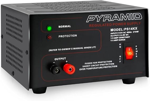 Universal Compact Bench Power Supply - 12 Amp Linear Regulated Home Lab Benchtop AC-to-DC 12V Converter