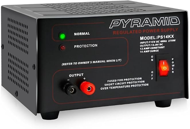 Universal Compact Bench Power Supply - 12 Amp Linear Regulated Home Lab Benchtop AC-to-DC 12V Converter