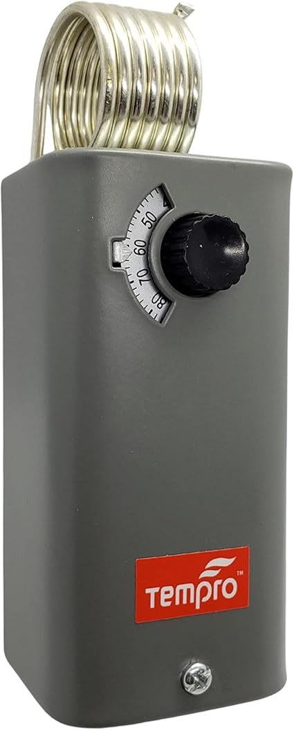 Tempro TP500 Line Voltage Thermostat | Heating & Cooling, Single Stage, 30°F to 110°F