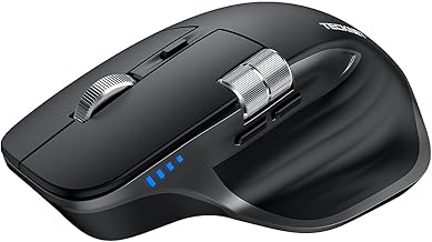 TECKNET Wireless Mouse, Side Scroll Bluetooth Rechargeable, 3-Device - Image 1