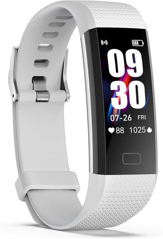 ENGERWALL Fitness Tracker with Step/Distance/Calories Counter, Activity Tracker with Heart Rate Monitor, Slim Style Watch IP68 Waterproof, Sleep Monitor Tracker, Pedometer Watch for Women Men Kids