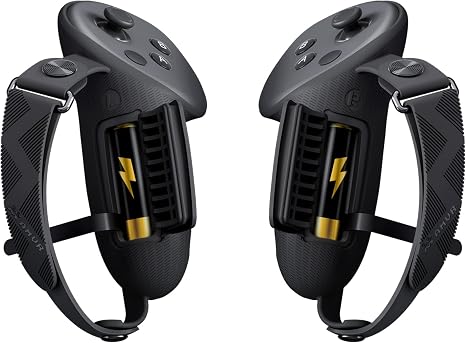 AMVR Upgraded Non-Slip Controller Grips with Battery Opening for Quest 3/3S