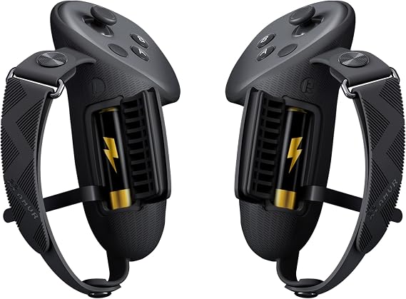 AMVR Upgraded Non-Slip Controller Grips with Battery Opening for Quest 3/3S