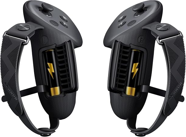 AMVR Upgraded Non-Slip Controller Grips with Battery Opening for Quest 3/3S