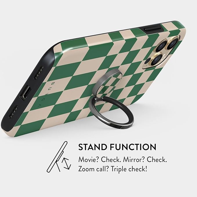 BURGA Cell Phone Ring, Holder Grip and Stand - Finger Phone Grip for Back of Smartphone Case, Kickstand 360 Rotation, Universal Ring for iPhone Samsung Galaxy Huawei Google Pixel, Stylish Accessories
