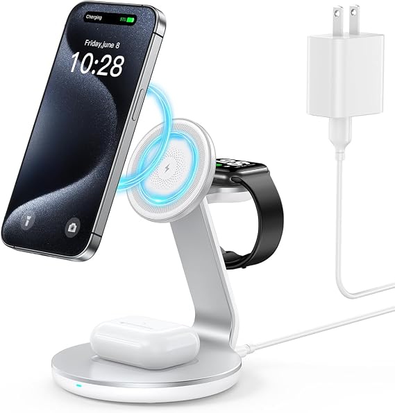 HERRBOLAI 3 in 1 Charging Station Compatible with Magsafe Charger
