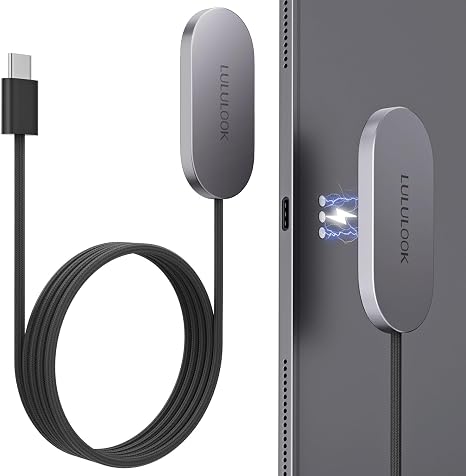 LULULOOK Magnetic Wireless Charger Cord for iPad Air 13" M4(2026)/M3/M2