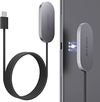 LULULOOK Magnetic Wireless Charger Cord for iPad Air 13" M4(2026)/M3/M2
