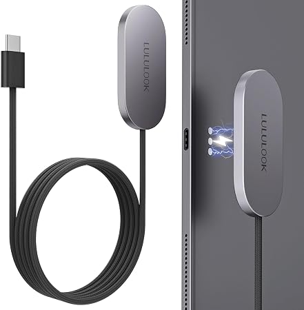 LULULOOK Magnetic Wireless Charger Cord for iPad Air 13" M4(2026)/M3/M2