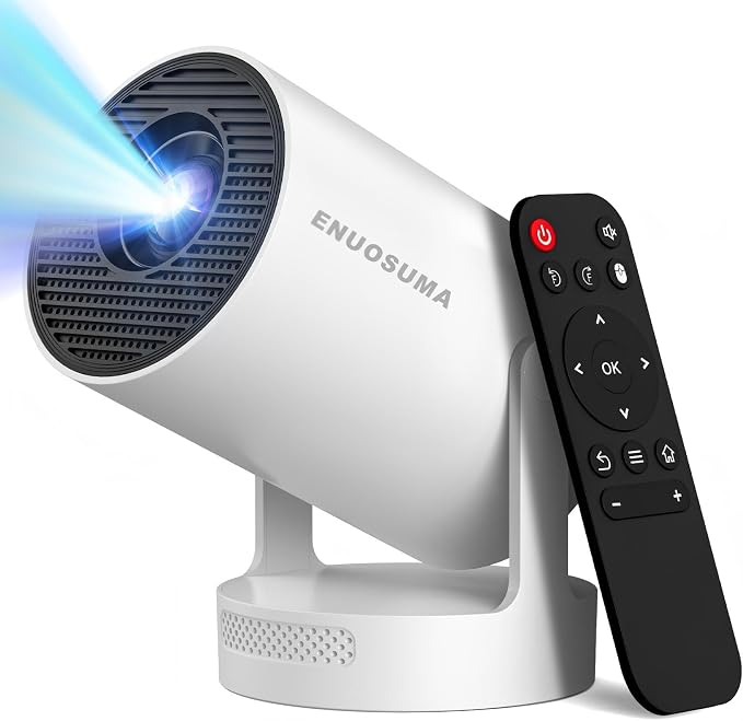 Mini Portable Projector with Wifi 6 and Bluetooth,Base Speaker(M)