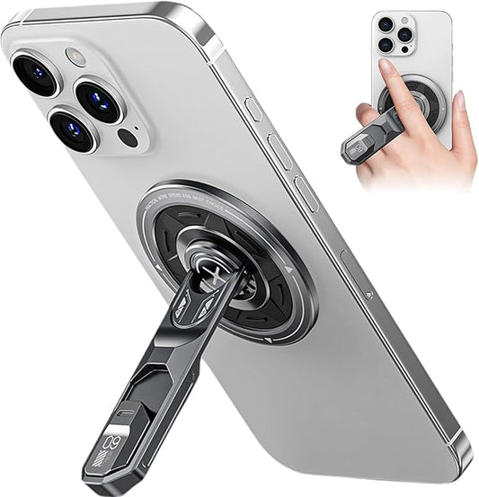 for MagSafe Phone Grip Stand, Strong Magnetic Finger Ring Holder Magnet, Fidget Toy Design, Desk Holder for Mag&Safe and Smartphone, Foldable Adjustable Kickstand