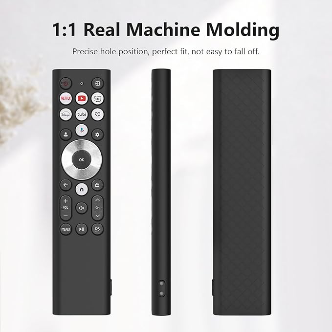 LEFXMOPHY ERF6A80 ERF6G80H ERF6F80H Cover for Hisense U6N U7N U8N U9N S7N Series 4K UHD Google Smart TV Remote Black Silicone Case