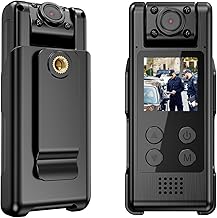 VIDCASTIVE 4K WiFi Body Camera with 64G Memory Card, Portable Body Worn Cam with 180° Rotatable Lens, Night Vision, 2000mAh Battery for Daily Records, Delivery/Serving Jobs - Image 1