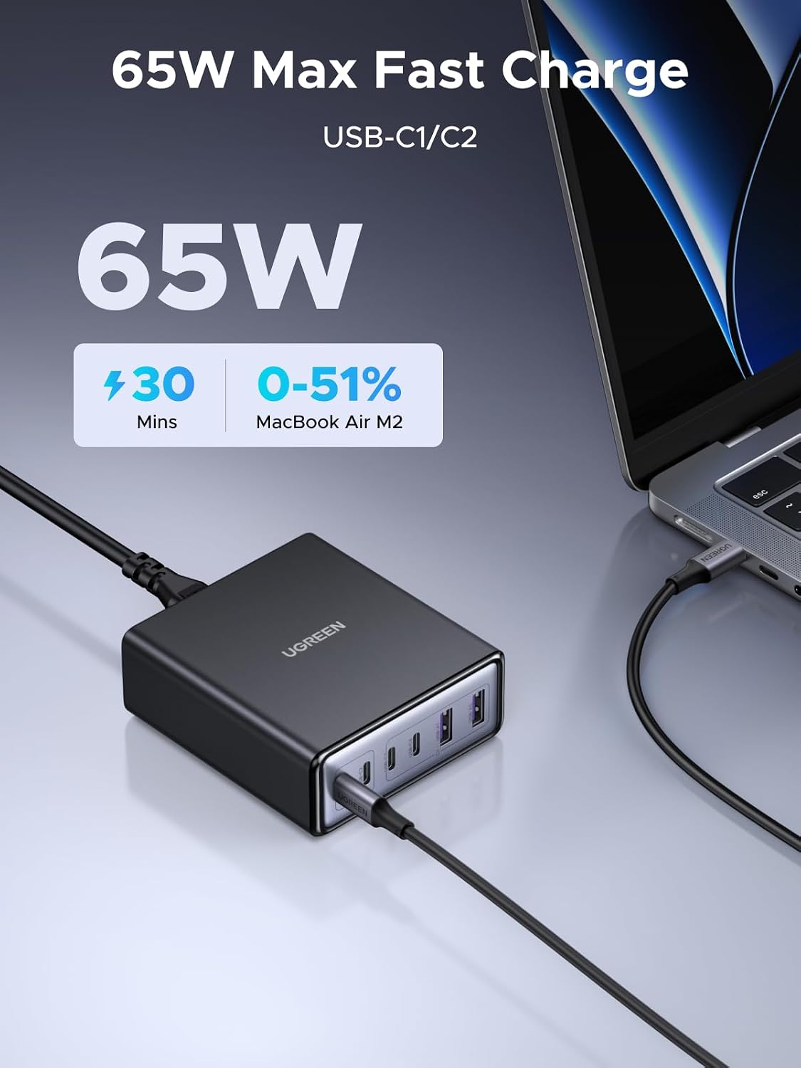UGREEN 100W 6-Port GaN USB-C Charging Station