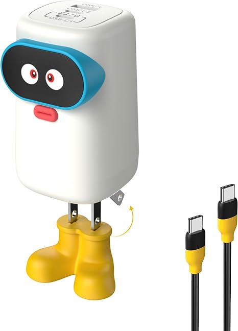 65W USB C Charger Block, 3-Port GaN Charger
