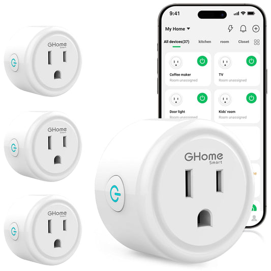 WiFi Smart Plug Works with Alexa and Google Home App Remote Control Timer 2.4GHz No Hub Required