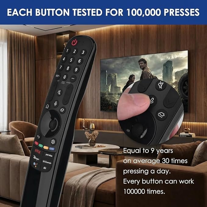 for LG Smart TV Remote,Magic Control with Voice and Pointer Function,AN-MR24GA/MR23GA/MR22GA/MR21GA/MR20GA/MR19GA Replacement for 2019-2024 LG WebOS,OLED,QNED,NANOCell,4K,8K etc.AKB76039902