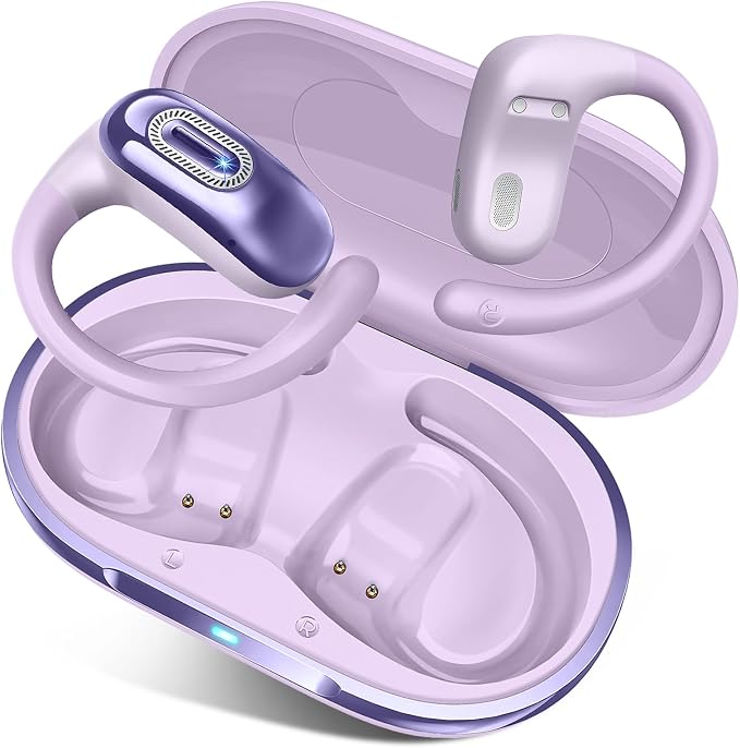Open Ear Headphones, NEW Over Ear Earbuds with 4 ENC Noise-Canceling Mic