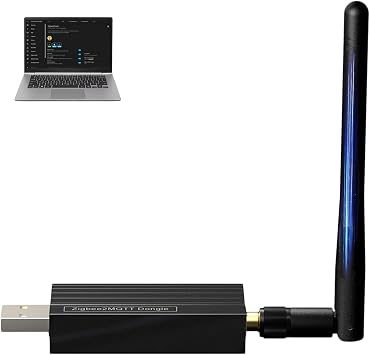 Zigbee 3.0 USB Dongle Gateway, Wireless Universal Zigbee USB Gateway Hub with Antenna, WiFi US B Adapter Coordinated for Home Assistant, Zigbee2MQTT, Open HAB